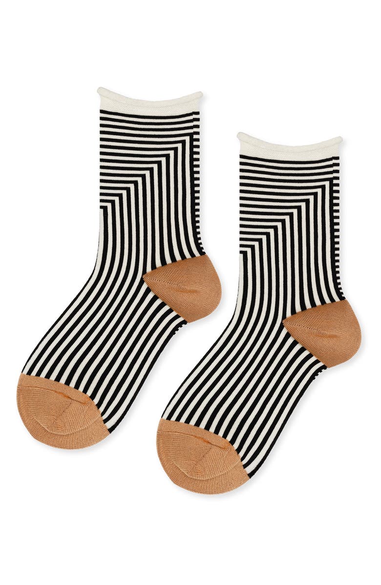 Hansel From Basel Corbusier Stripe Crew Socks, Alternate, color, 