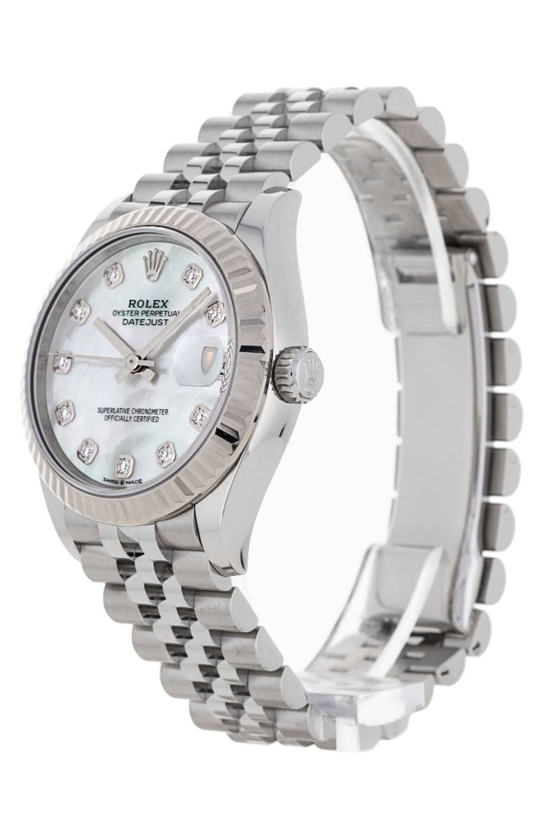 Watchfinder & Co. Rolex Preowned 2022 Datejust Lady Diamond Bracelet Watch, 31mm, Alternate, color, 