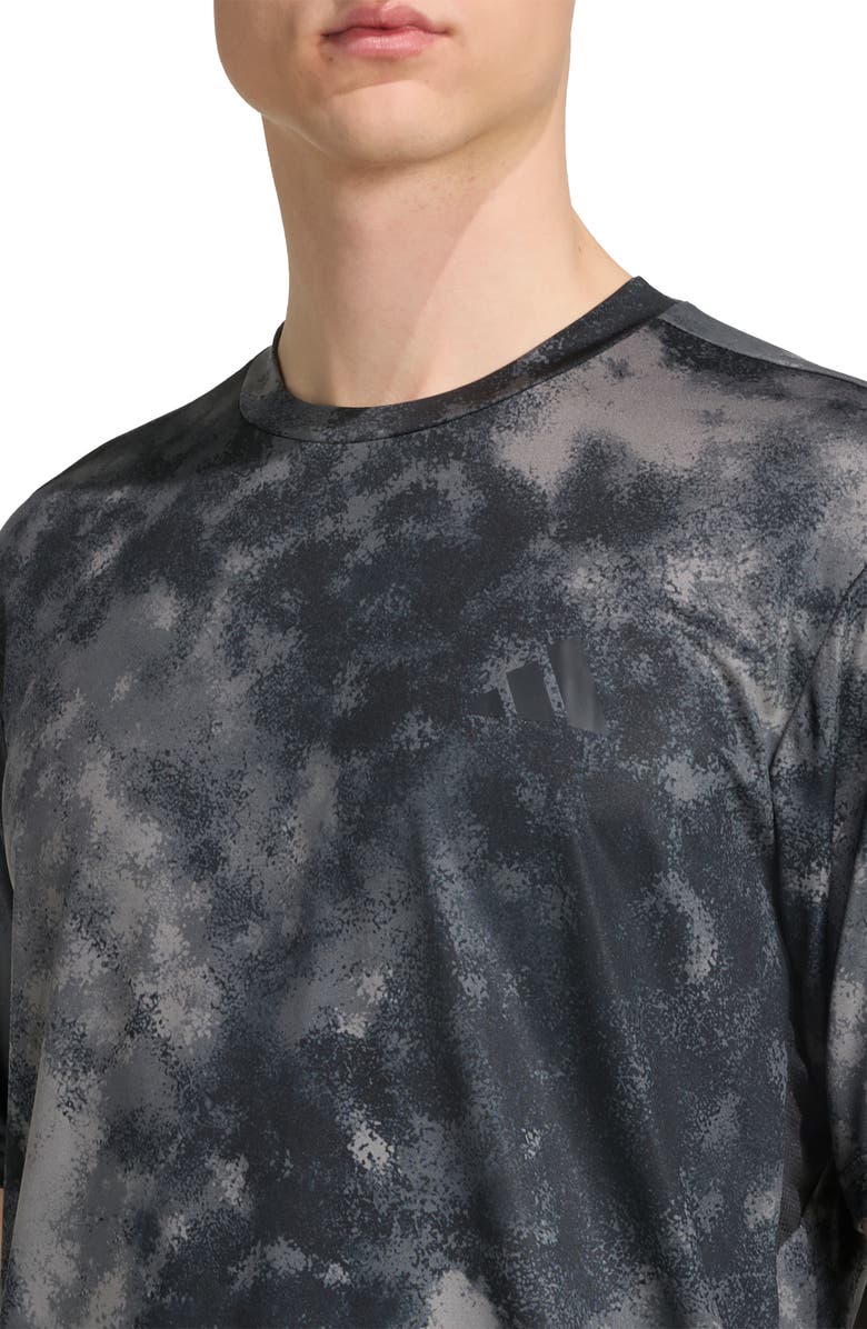 adidas Train Essentials Camo T-Shirt, Alternate, color, Black