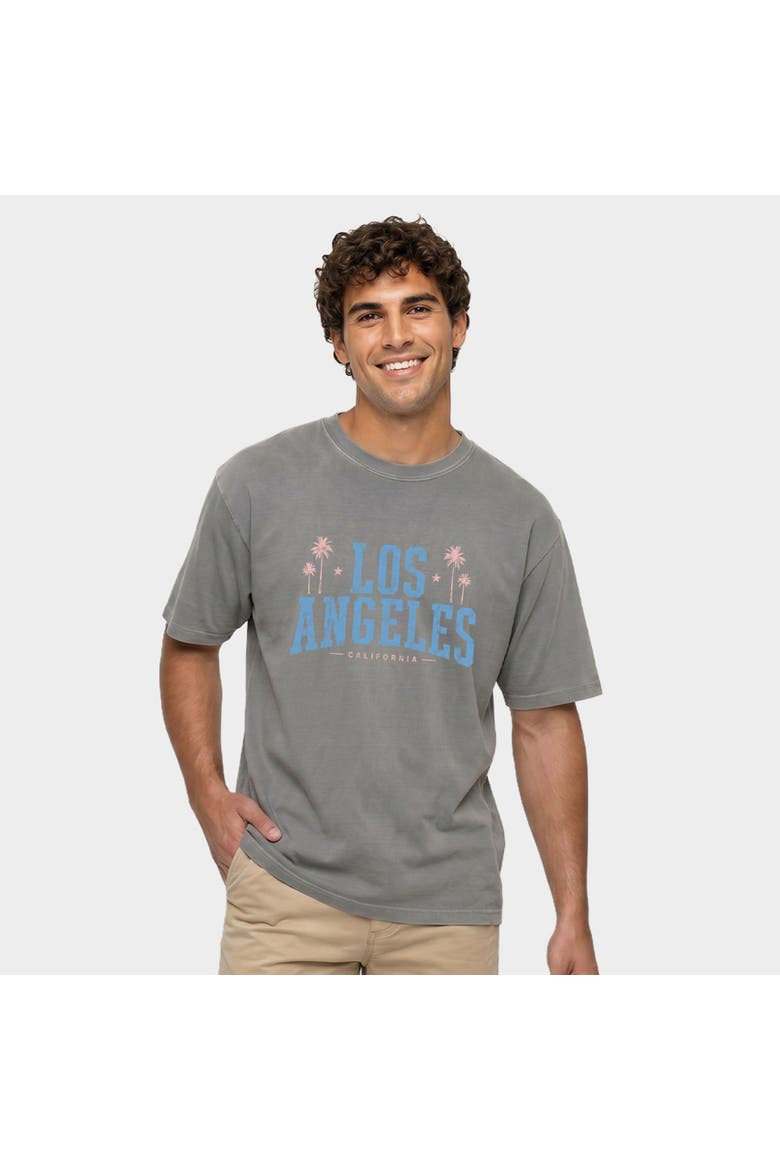 Los Angeles California Garment Dyed T-Shirt, Main, color, Grey