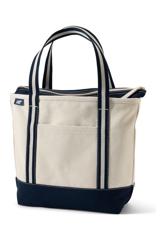 Lands' End Zip Top Canvas Tote Bag