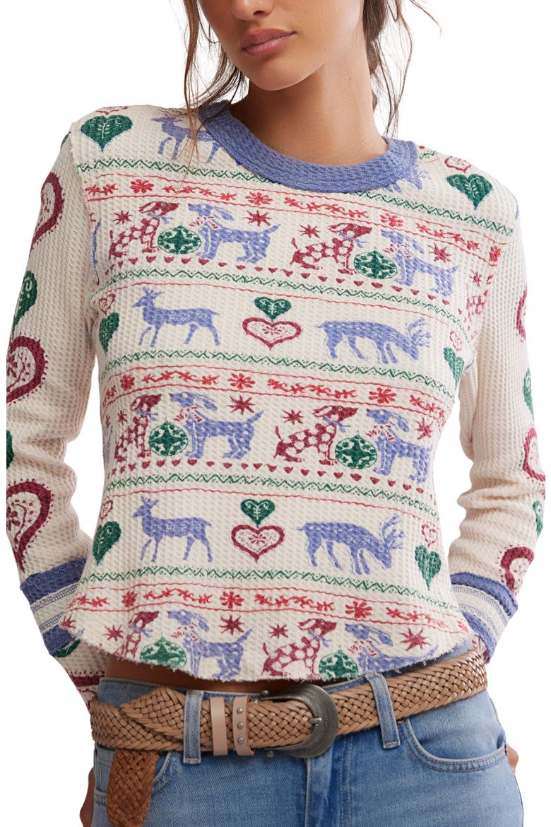 Blissful Layering Long Sleeve T-Shirt, Main, color, SNOWDROP COMBO