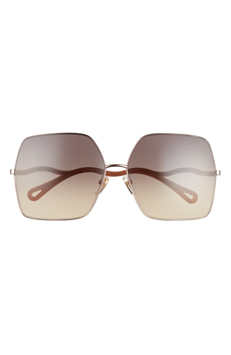Chloé 64mm Square Sunglasses, Main, color, 
