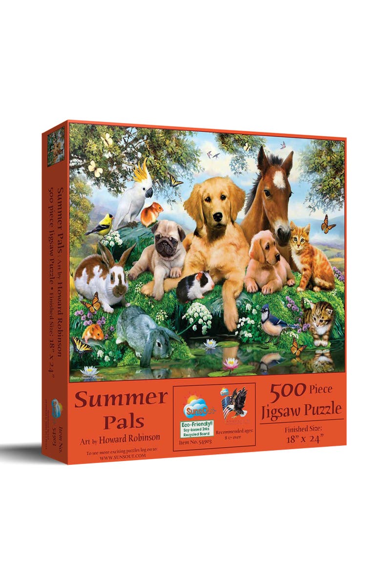 Sunsout Summer Pals 500 piece Jigsaw Puzzle for Adults, Main, color, Multicolor