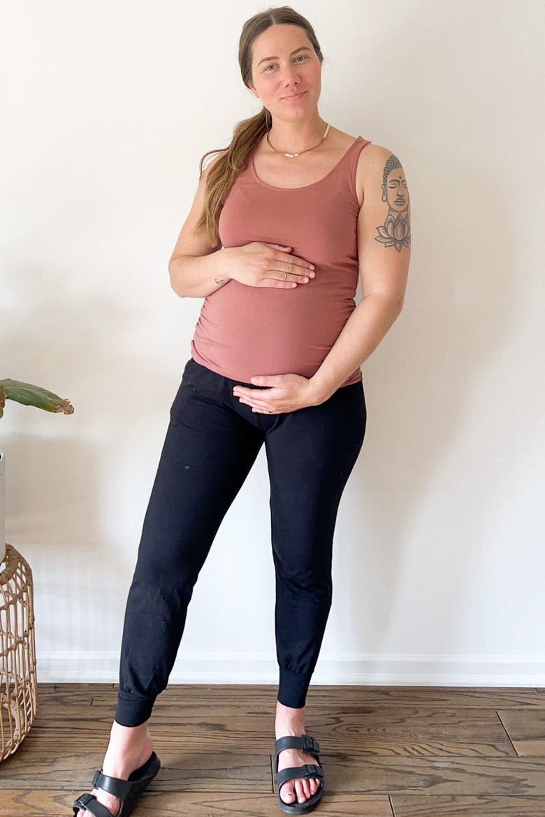 Maternity Band Jogger Pants, Alternate, color, Black