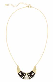 OLIVIA WELLES Azara Crescent Pendant Necklace
