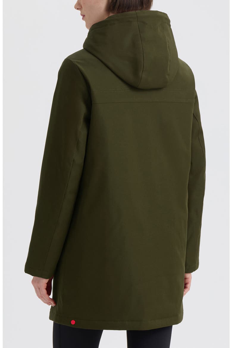 Billie Hooded Raincoat, Alternate, color, HUNTER GREEN