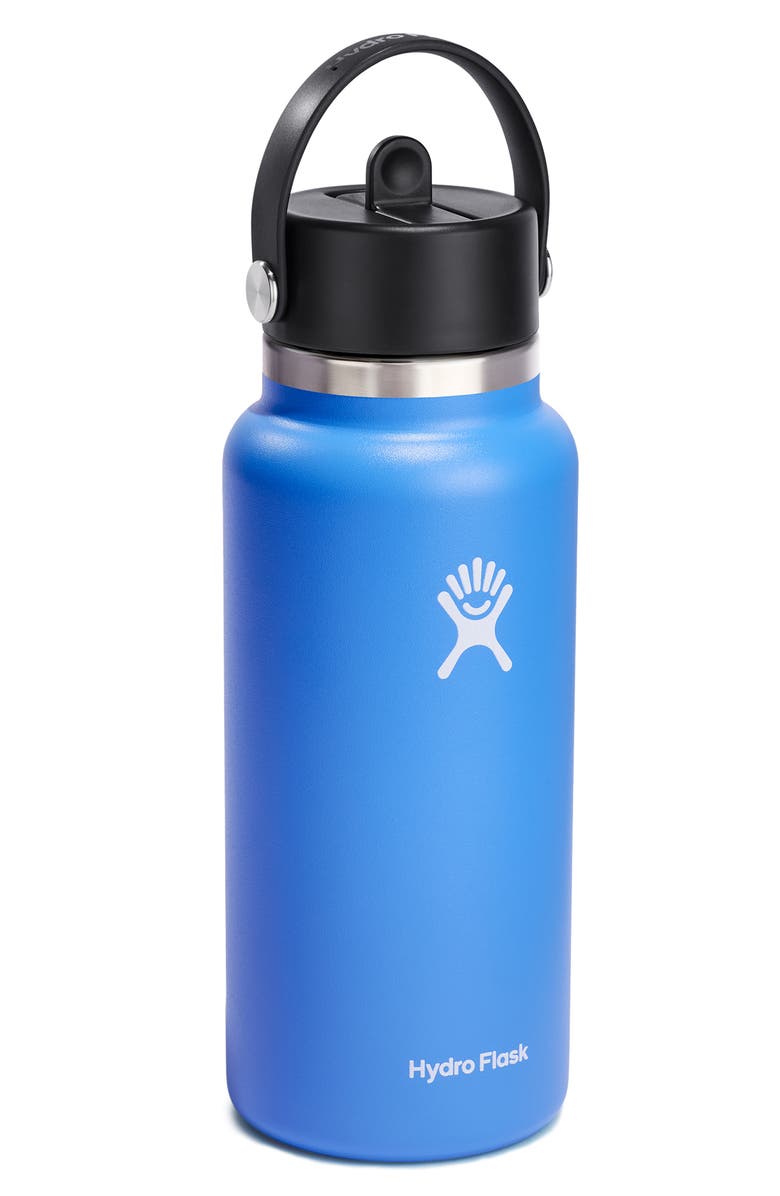 Hydro Flask 32-Ounce Wide Mouth Flex Straw Cap Water Bottle, Alternate, color, Cascade