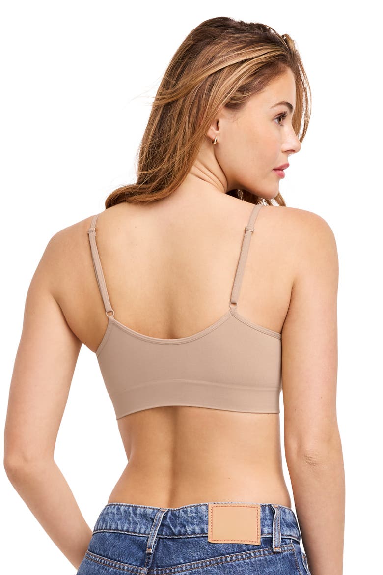 Women's Seamfree Stretch Cami Strap Bralette, Alternate, color, Light