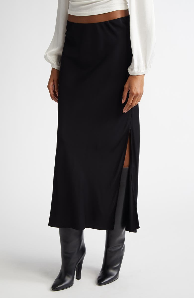 Bella Dahl Side Slit Bias Satin Maxi Skirt, Alternate, color, 