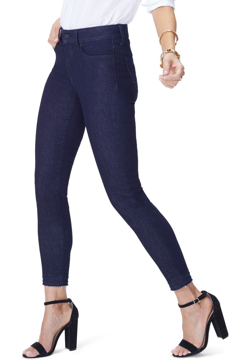 Ami High Waist Release Hem Stretch Ankle Skinny Jeans, Alternate, color, RINSE