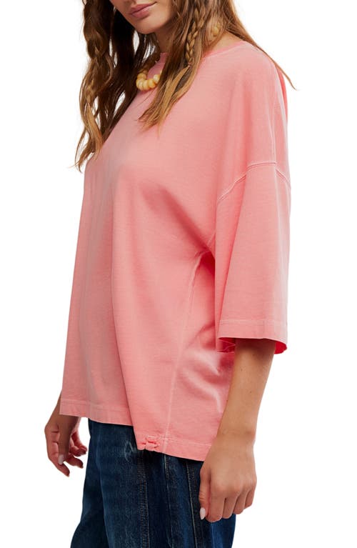 Free People Wtf Perfect Oversize Cotton T-shirt In Orange