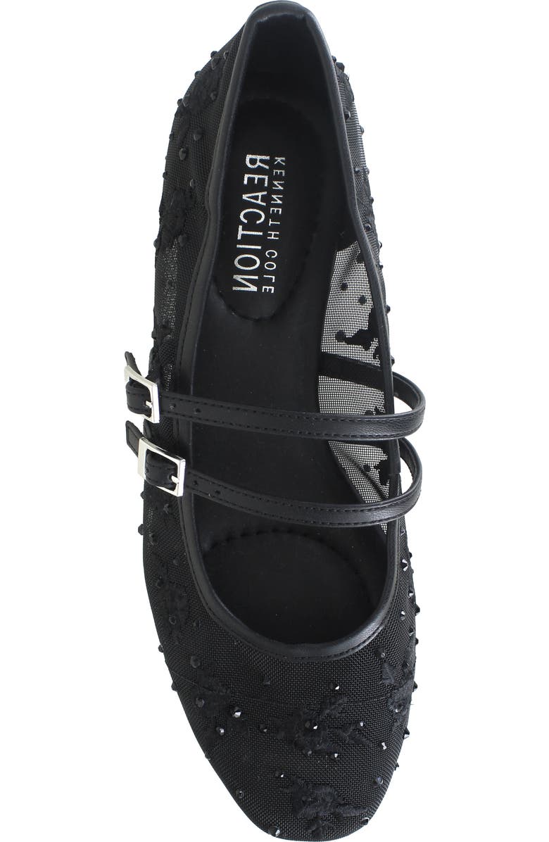 Reaction Kenneth Cole Malibu Nites Mary Jane Flat, Alternate, color, Black Mesh