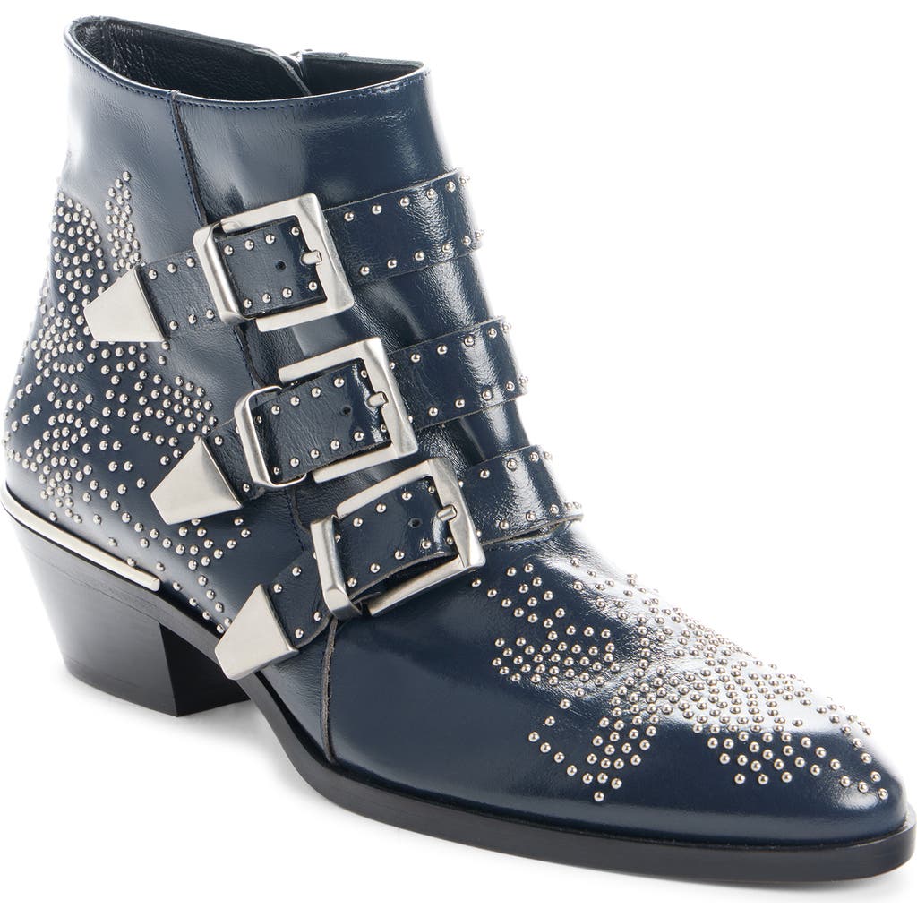 Chloé Susan Studded Bootie In Blue