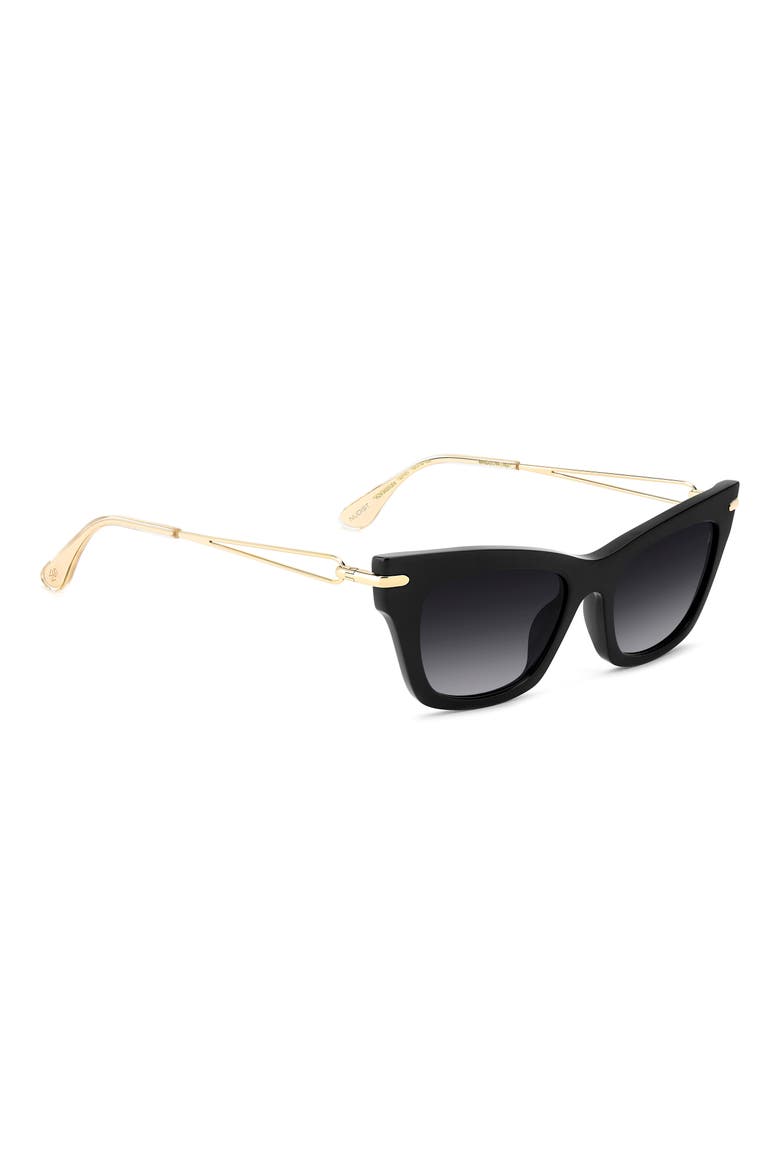 52mm Cat Eye Sunglasses, Alternate, color, BLACK