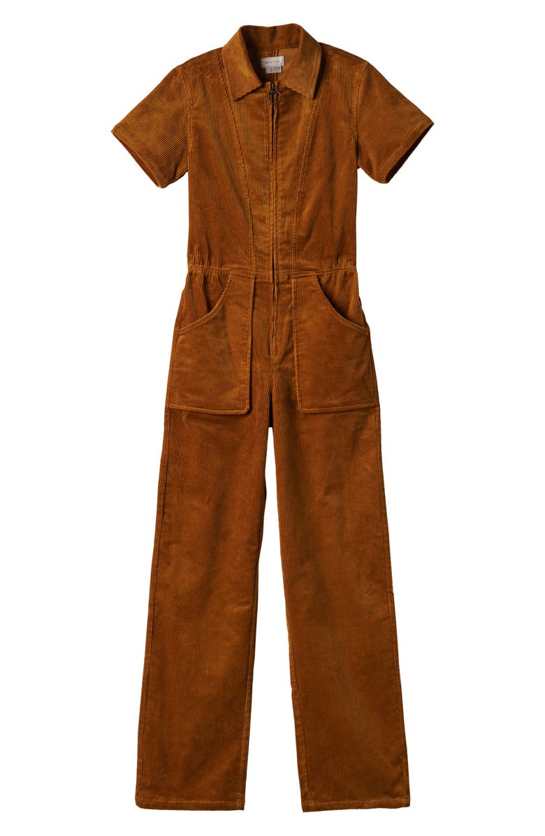 Brixton Stretch Cotton Corduroy Utility Jumpsuit, Alternate, color,