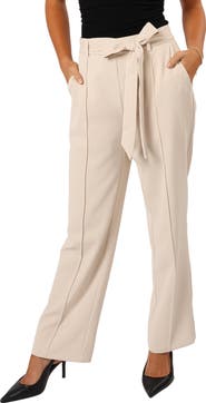 Petal & Pup Averie Tie Waist Straight Leg Pants