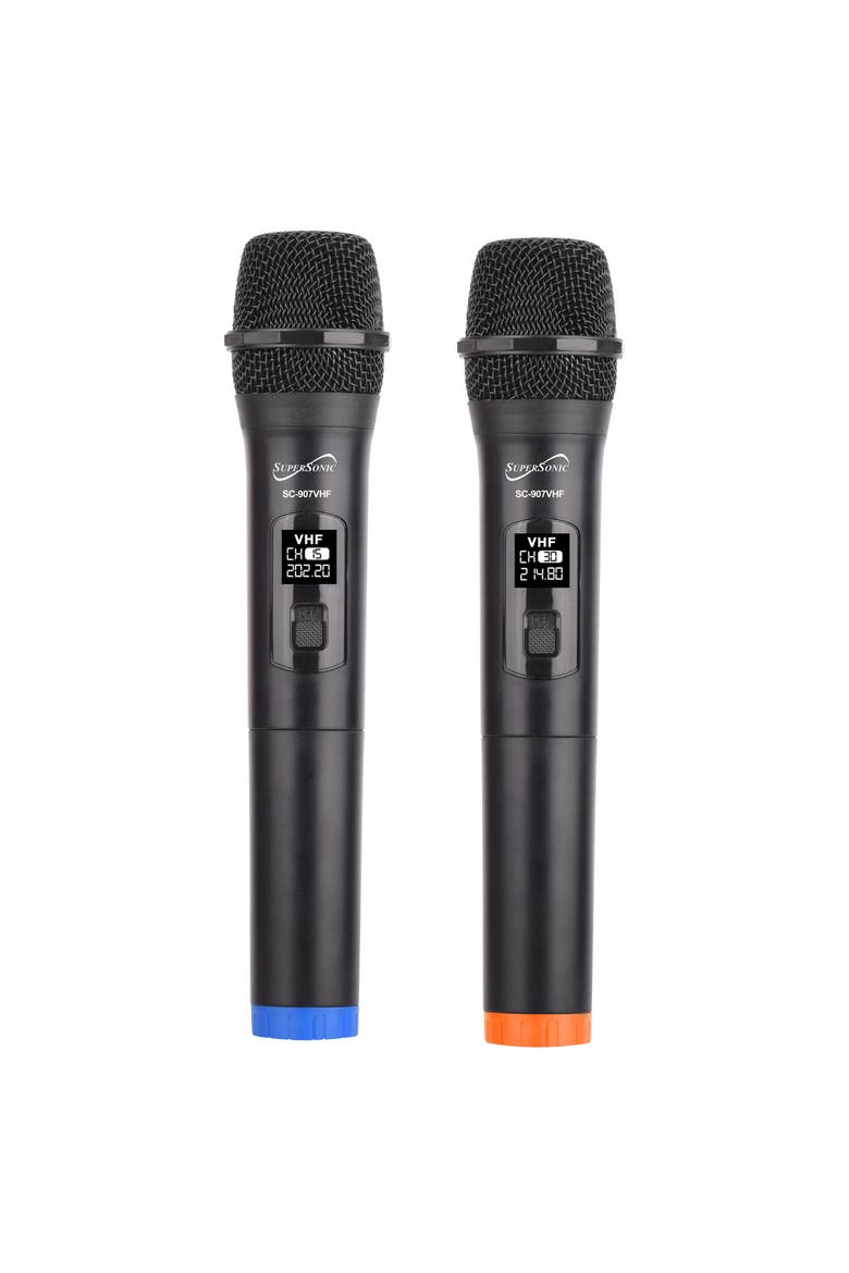 VHF Dual Fix Channel Wireless with Microphones, Alternate, color, Black