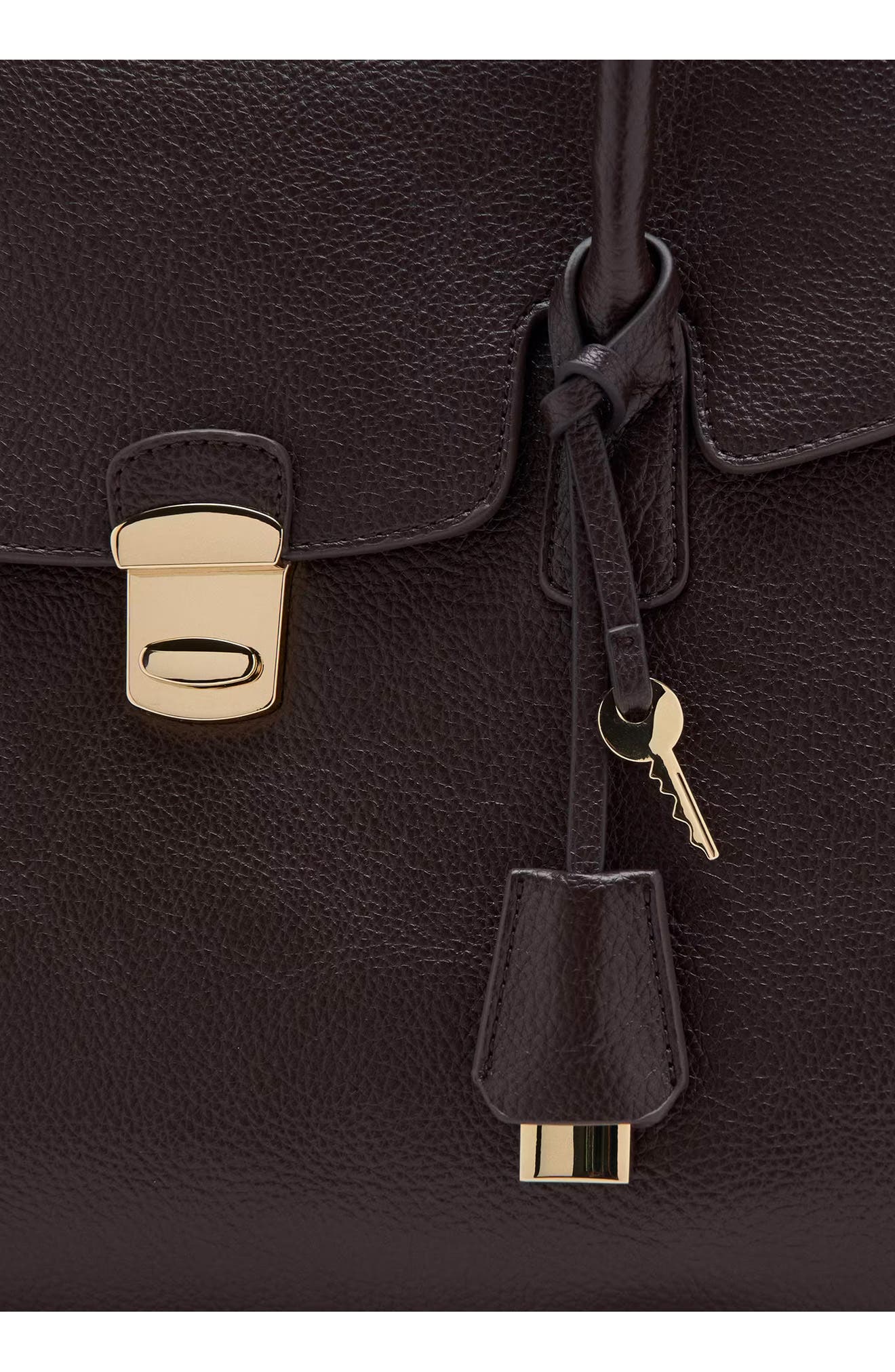 Medium City Faux Leather Satchel, Alternate, color, CHOCOLATE