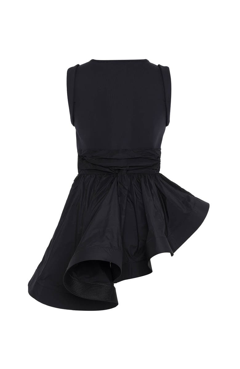 Theia Peplum Mix-Media Top