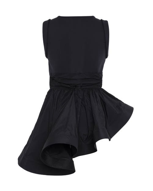 Theo The Label Aphrodite Peplum Top In Black