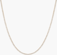 Aurate New York Lab Grown White Sapphire Tennis Necklace