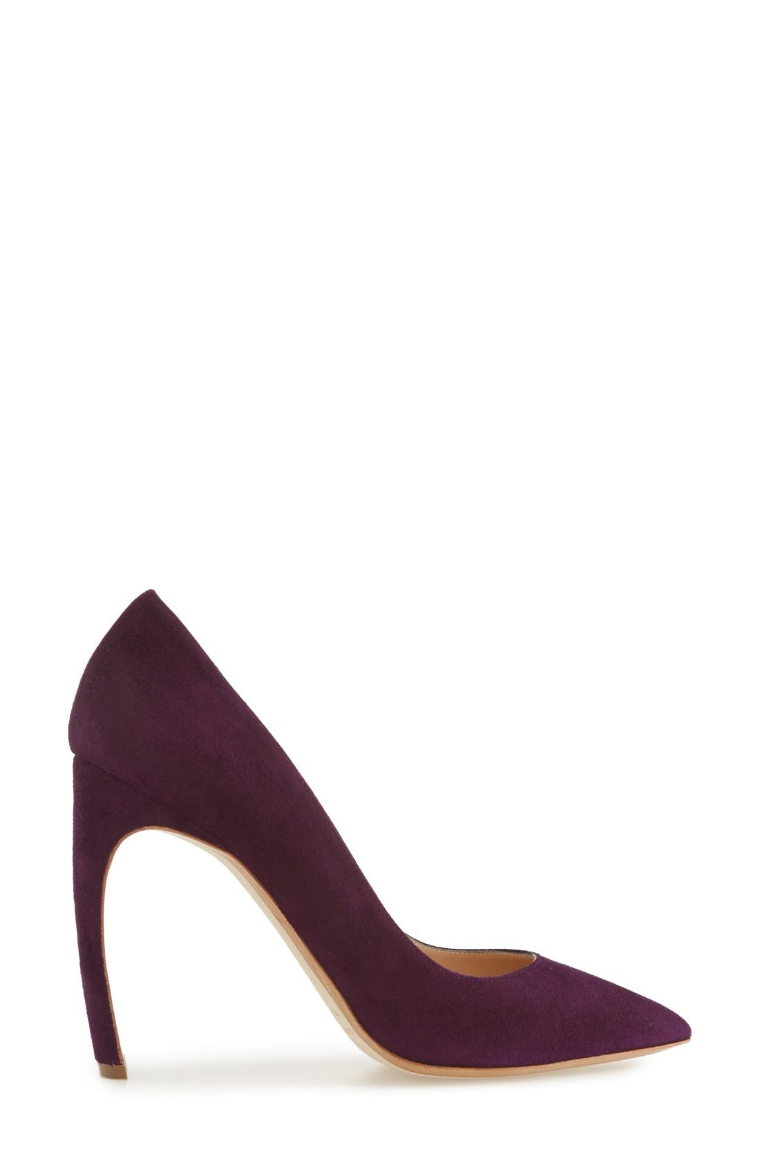 'Maeva' Pointy Toe Pump, Alternate, color, PURPLE SUEDE