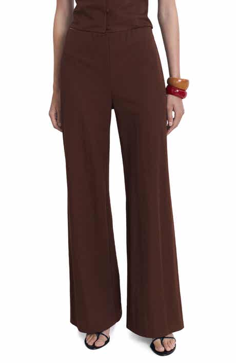 MANGO Flowy Straight Leg Pants