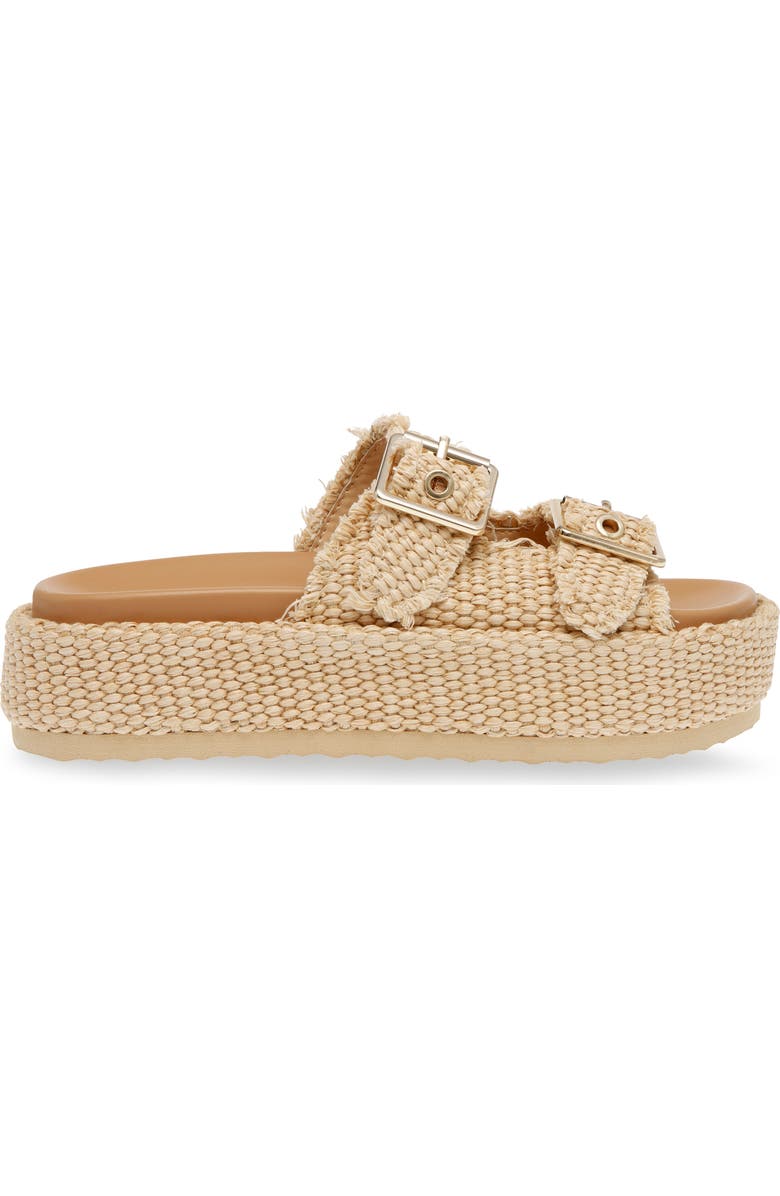 Steve Madden Karrigan Raffia Platform Slide Sandal, Alternate, color,