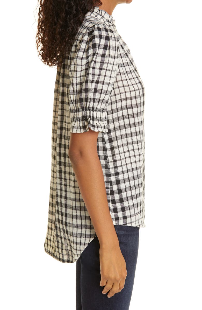 Apiece Apart Los Altos Plaid Cotton Top, Alternate, color,