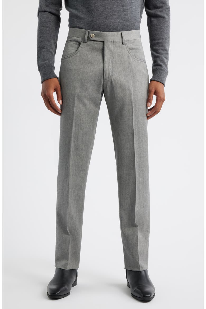 Parker Stretch Wool Trousers, Main, color, LIGHT GREY