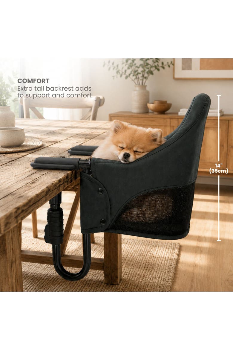 Pet Portable Table Chair Seat, Hook-On Highchair, Compact & Fits Most Tables - Charcoal, Alternate, color, Charcoal