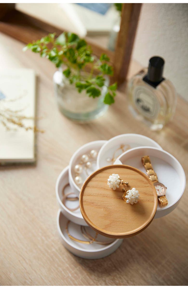 Yamazaki Stacked Jewelry Organizer, Alternate, color, White