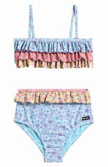Kids' Cha Cha Floral Ruffle Two-Piece Swimsuit