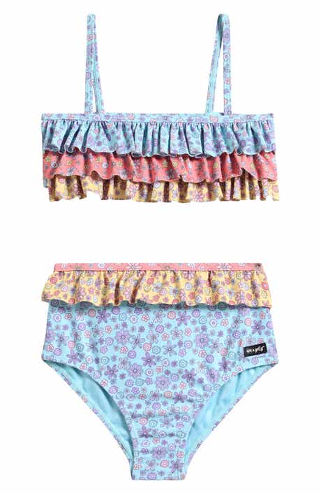 Kids' Cha Cha Floral Ruffle Two-Piece Swimsuit