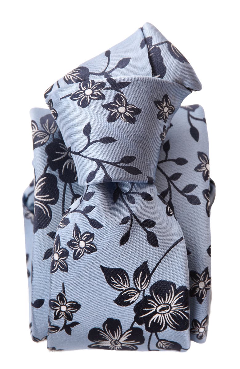 Elizabetta Silvio - Silk Jacquard Tie for Men, Alternate, color, Sky Blue