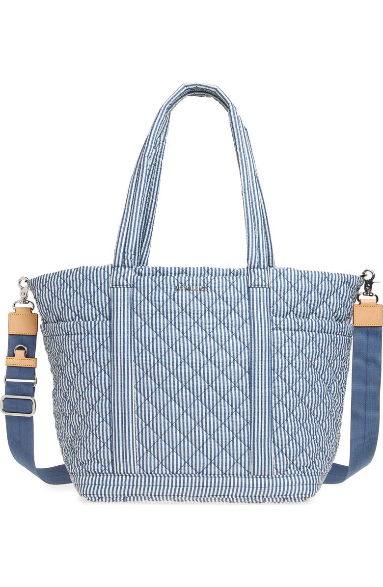MZ Wallace Large Empire Quilted Seersucker Tote, Main, color,