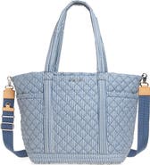MZ Wallace Large Empire Quilted Seersucker Tote