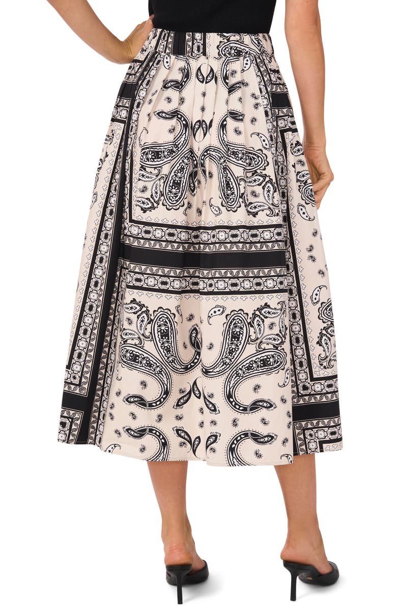 Halogen<sup>®</sup> Bandana Print Cotton Midi Skirt, Alternate, color, 