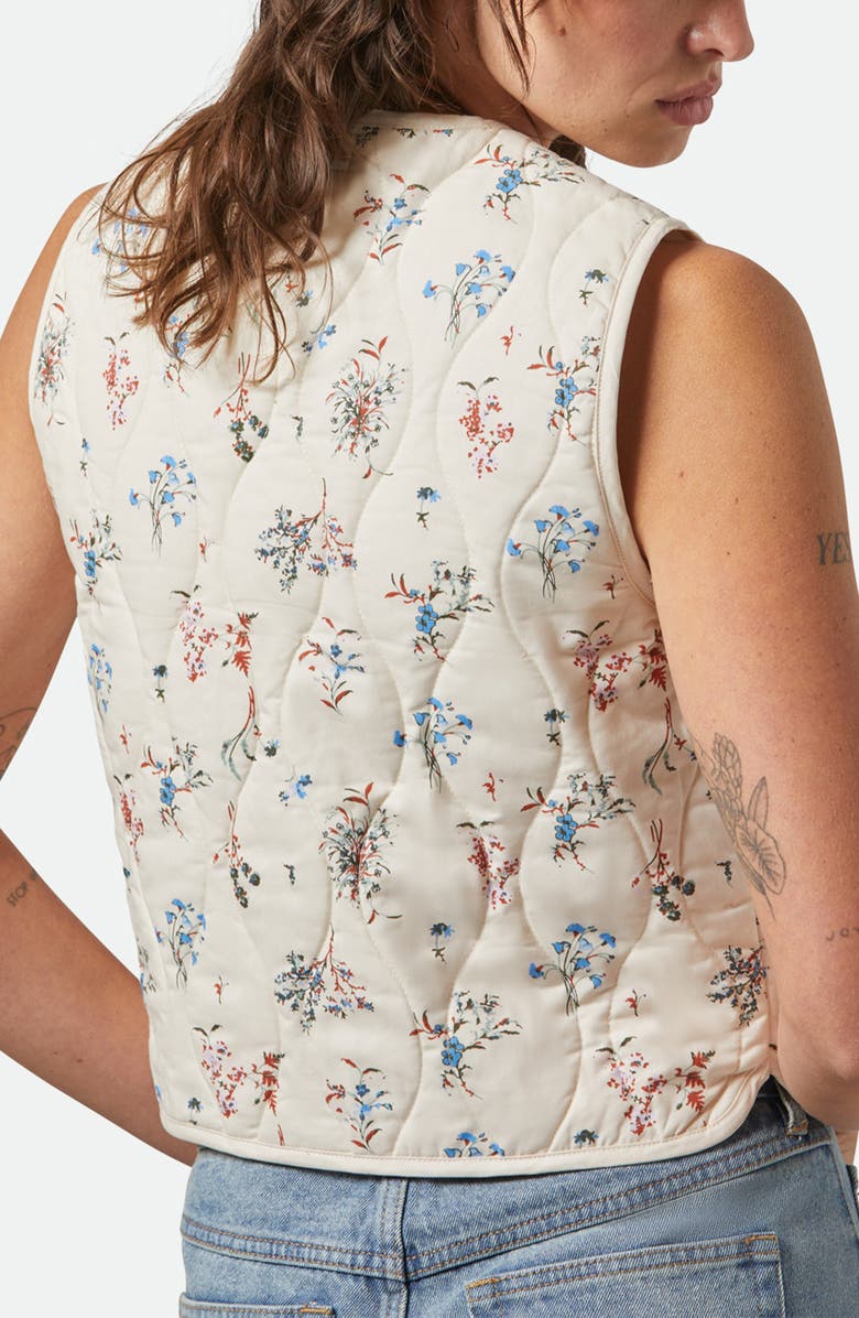 Brixton Field Floral Quilted Vest, Alternate, color, Whitecap/Hazelnut/Ditsy Floral
