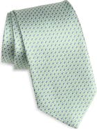 David Donahue Geometric Jacquard Silk Tie
