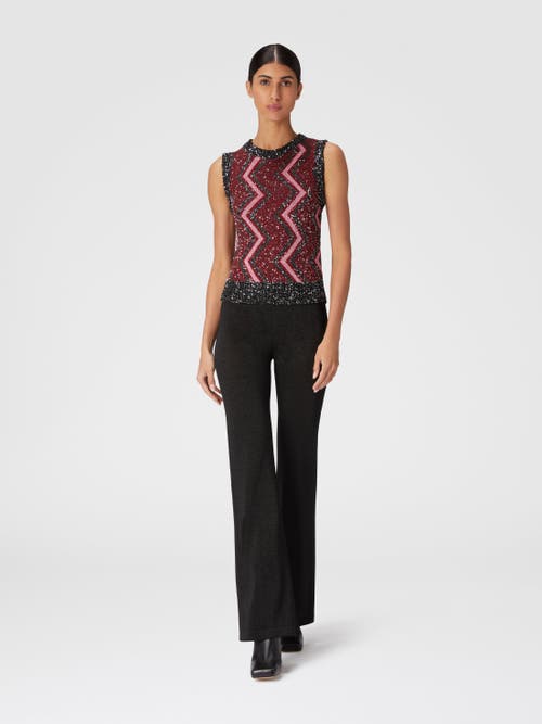 MISSONI MISSONI VEST WITH MACRO ZIG ZAG AND SEQUINS 
