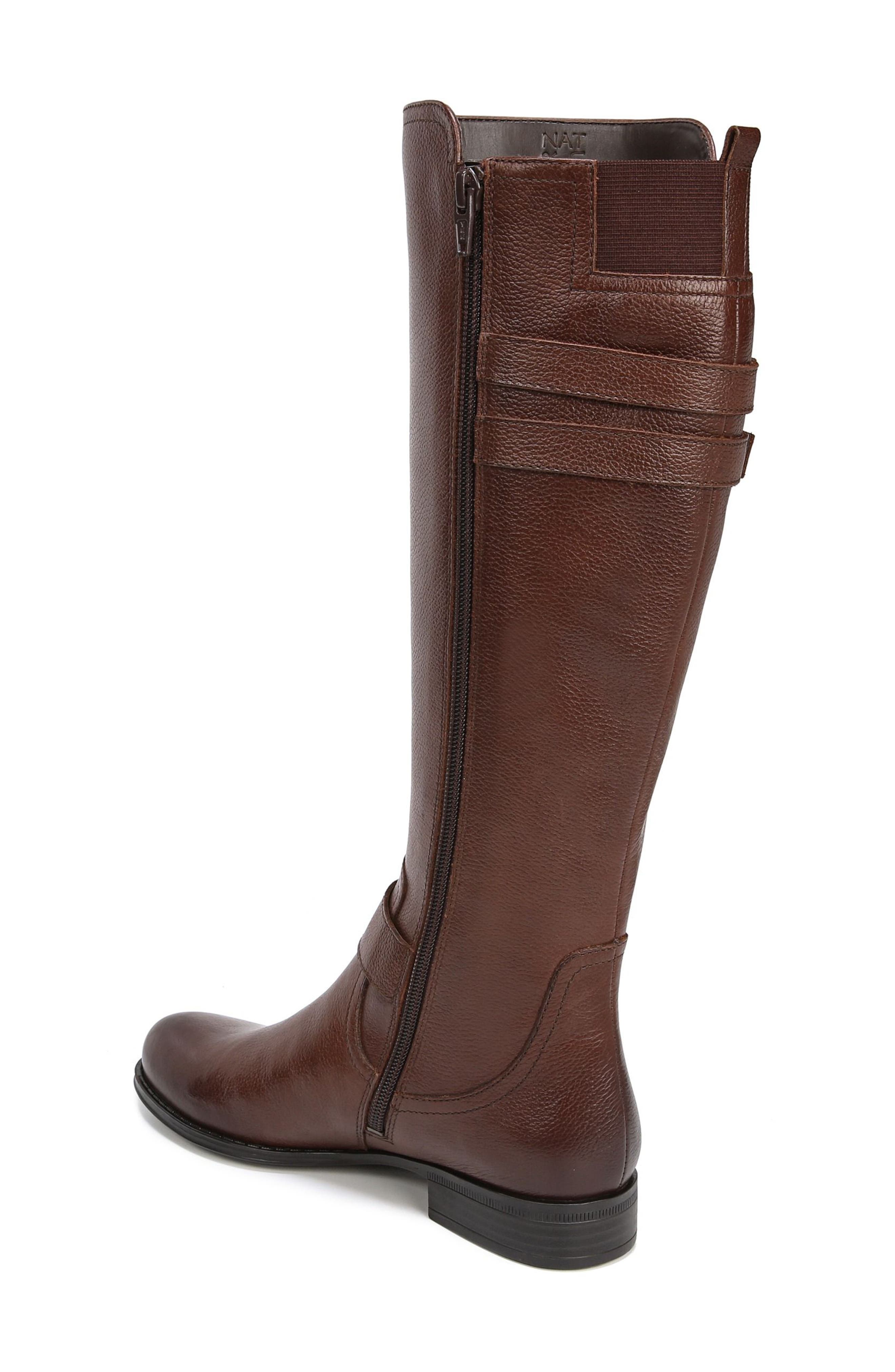 Naturalizer Jessie Knee High Riding Boot, Alternate, color, Chocolate Leather