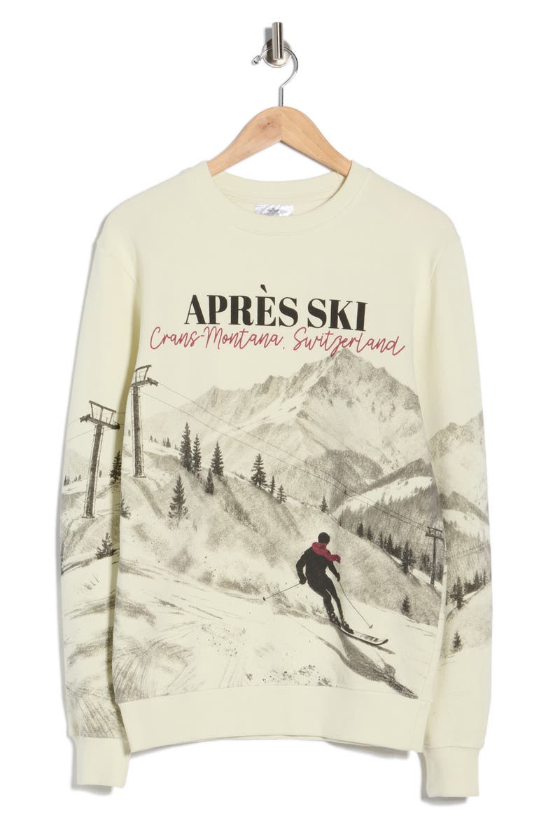 Après Ski Graphic Sweatshirt, Alternate, color, NATURAL