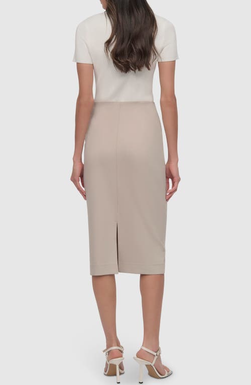 Dkny Pull-on Pencil Skirt In Pebble