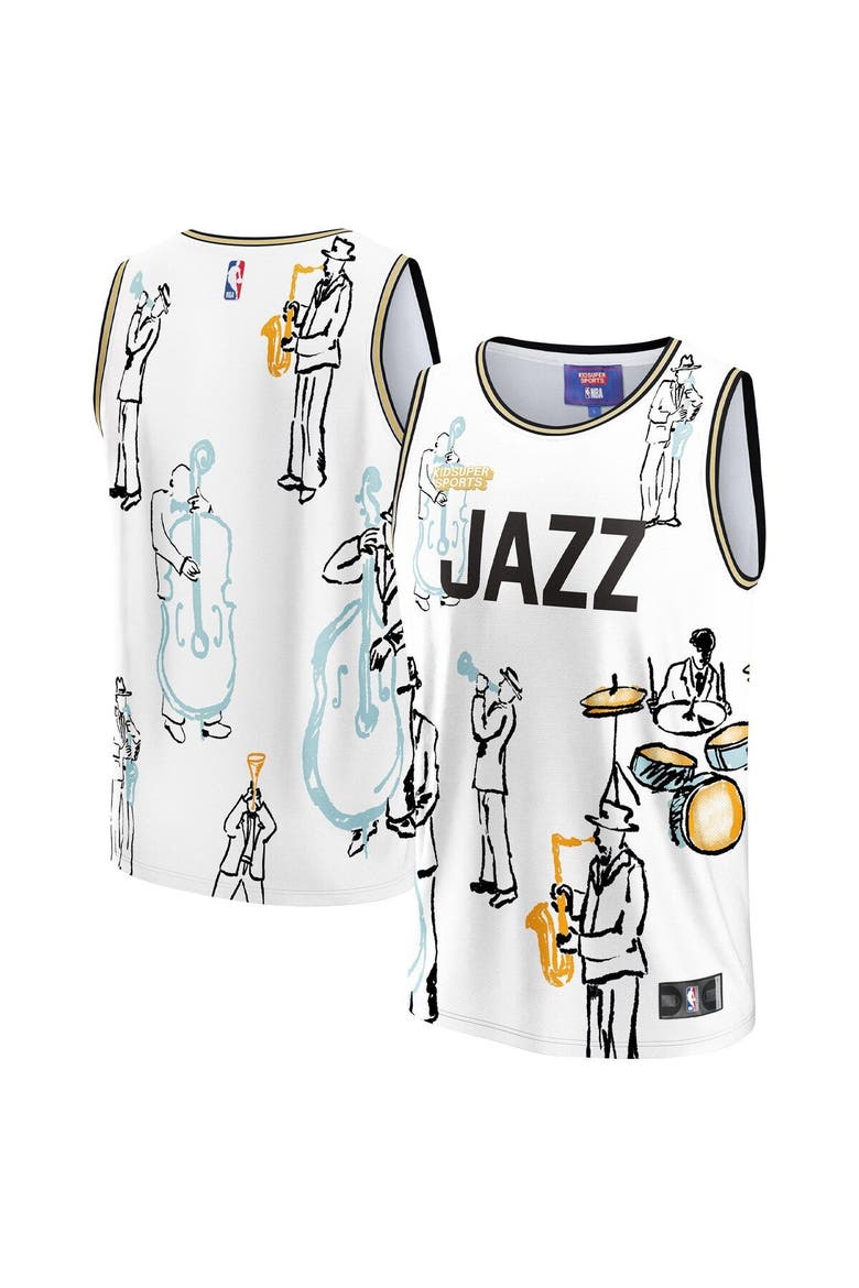 Unisex NBA & KidSuper Studios by Fanatics White Utah Jazz Hometown Jersey, Main, color, White