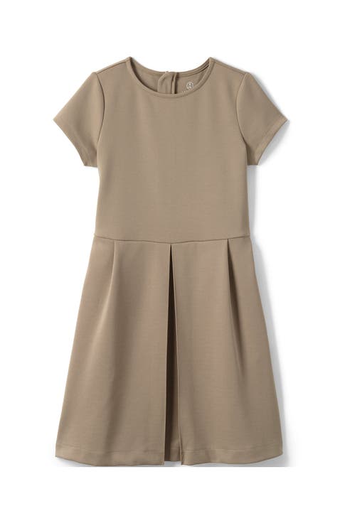 Girls Short Sleeve Ponte Dress