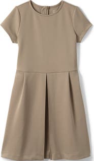Lands' End Girls Short Sleeve Ponte Dress