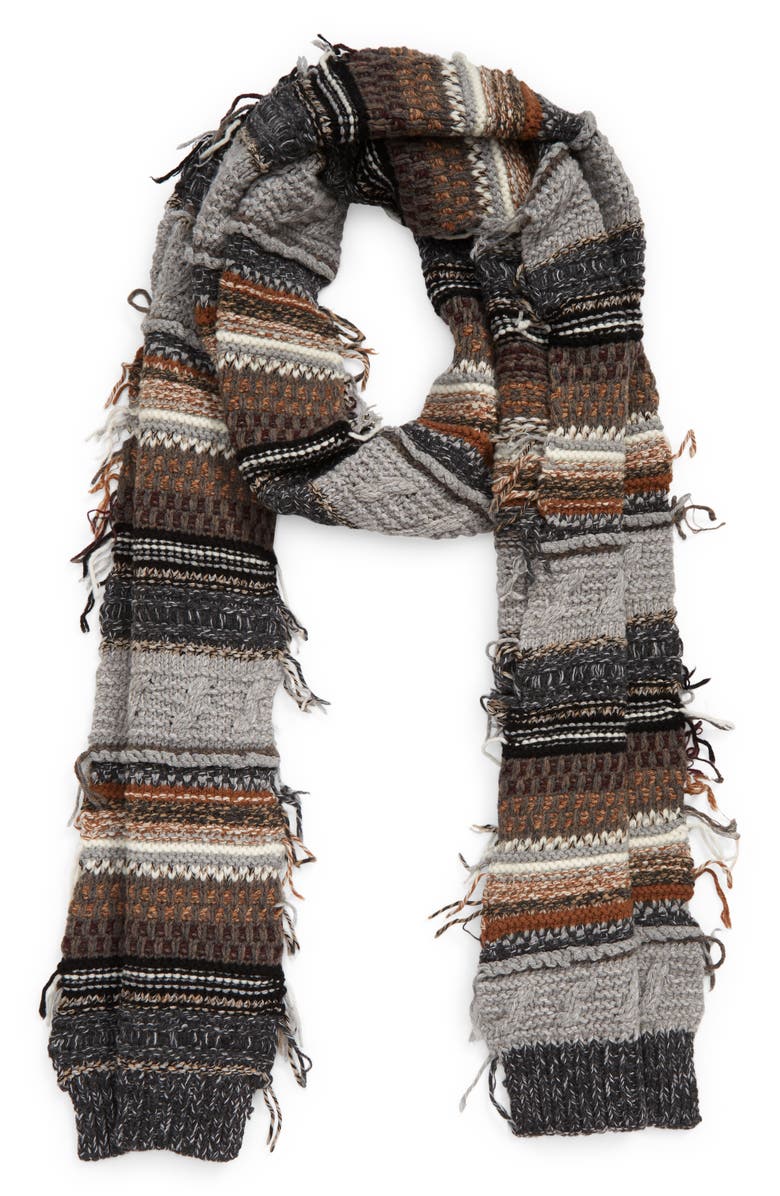 Chloé Stripe Cashmere & Wool Scarf, Alternate, color,