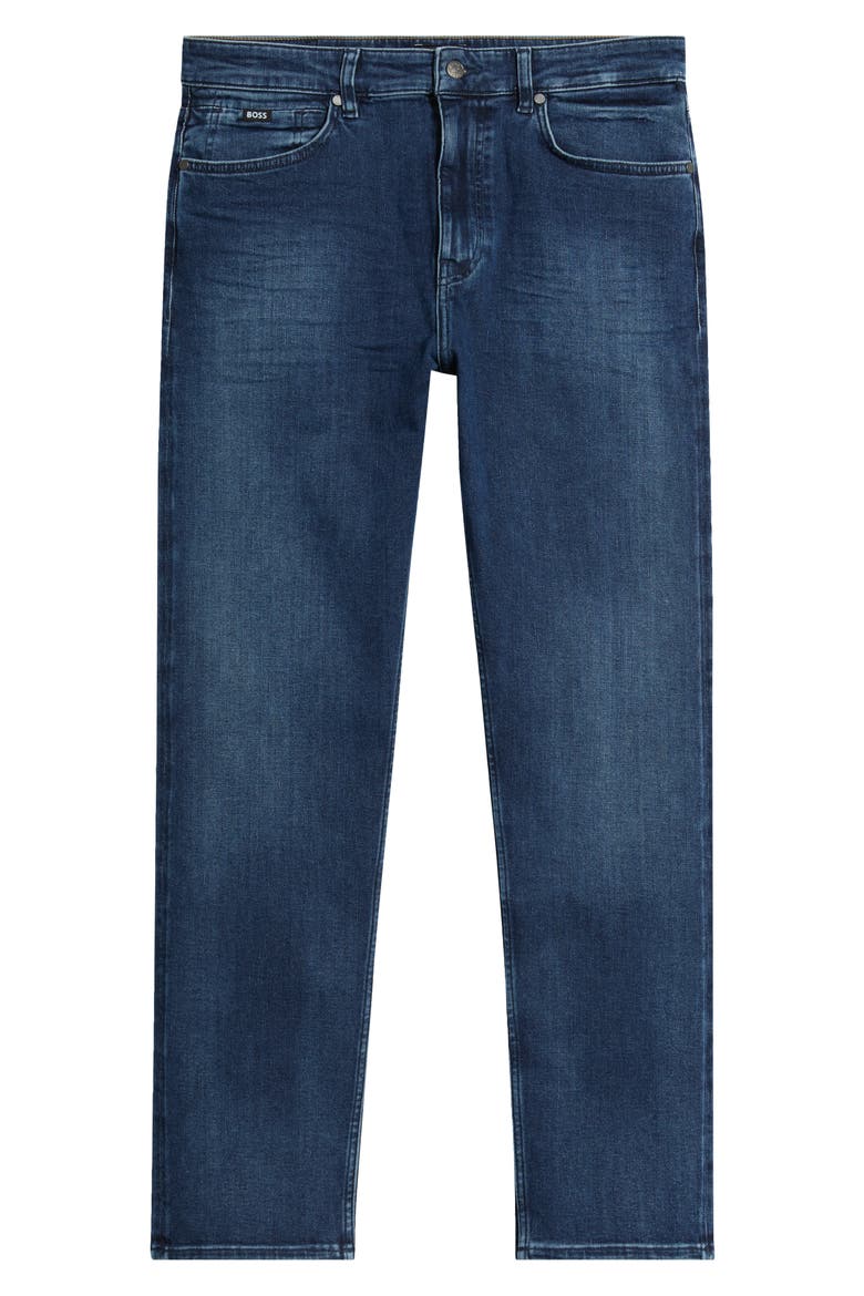 Ogden Regular Fit Straight Leg Jeans, Main, color, DARK BLUE